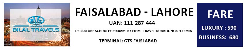 Faisalabad Times & Fares