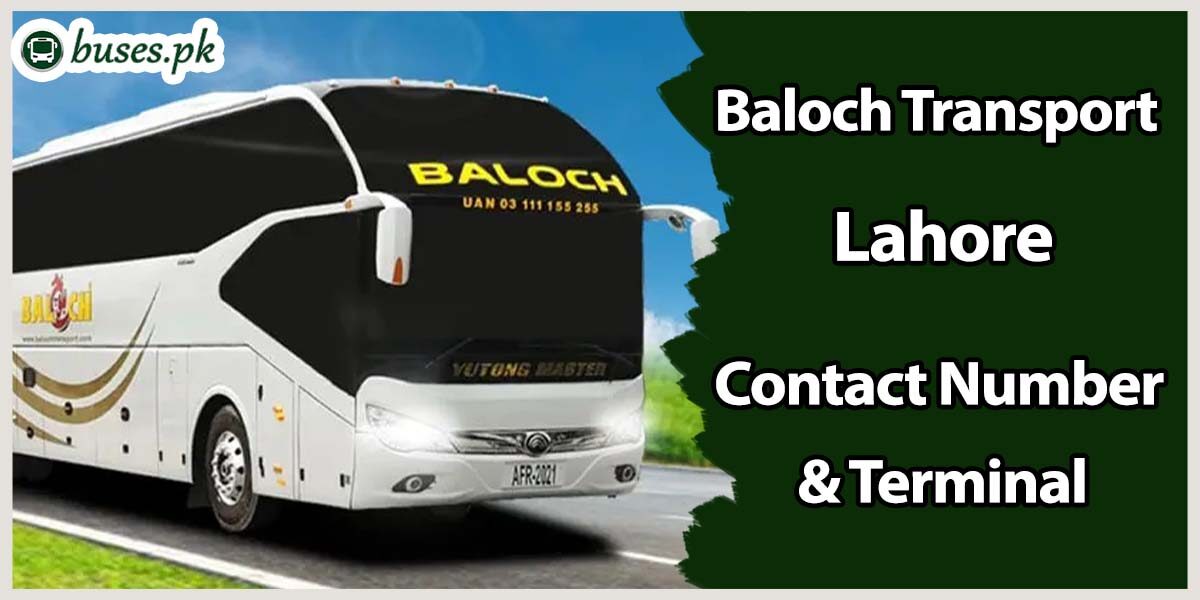 Baloch Transport Lahore Terminal & Contact Number